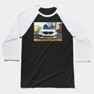 Big White Limousine Baseball T-Shirt